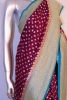 Exclusive Butta Contrast Banarasi Georgette Silk Saree 